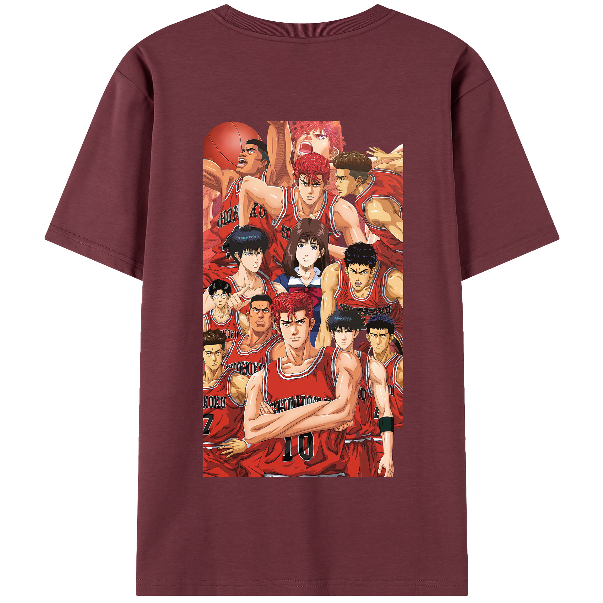 SLAM DUNK／スラムダンク 綿100％半袖Tシャツ（背面プリント）